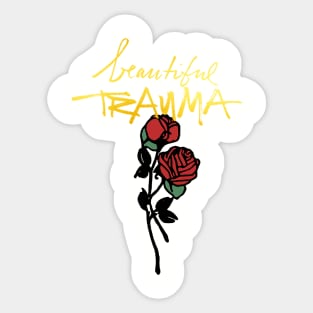 Pink Beautiful Trauma Sticker